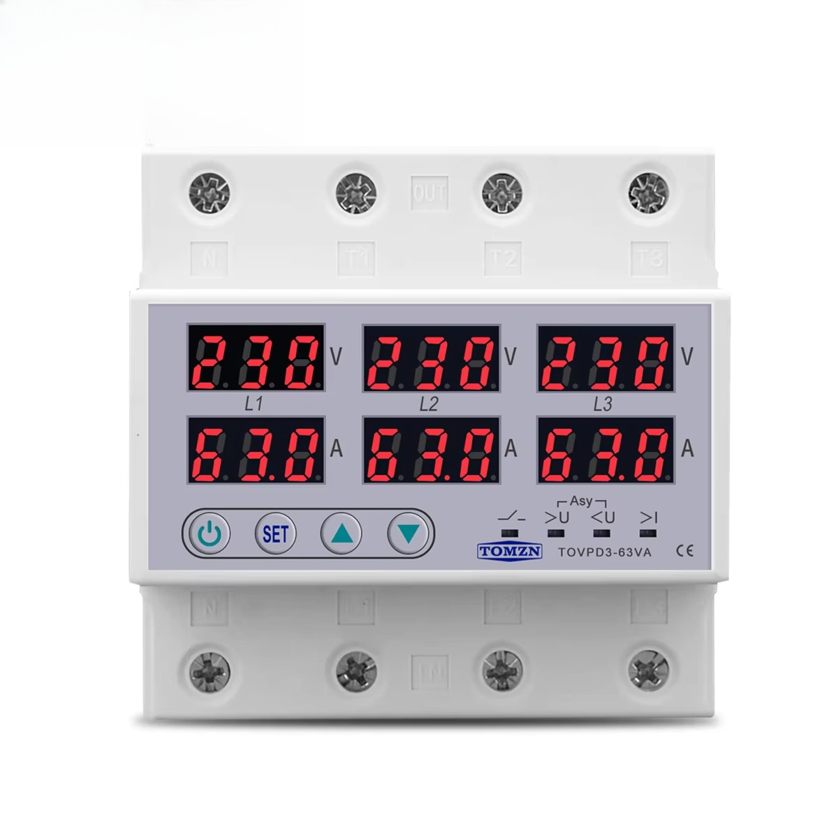 3 Phase 3P+N Din Rail Voltmete - Din Rail Circuit Breaker ulasan dan harga