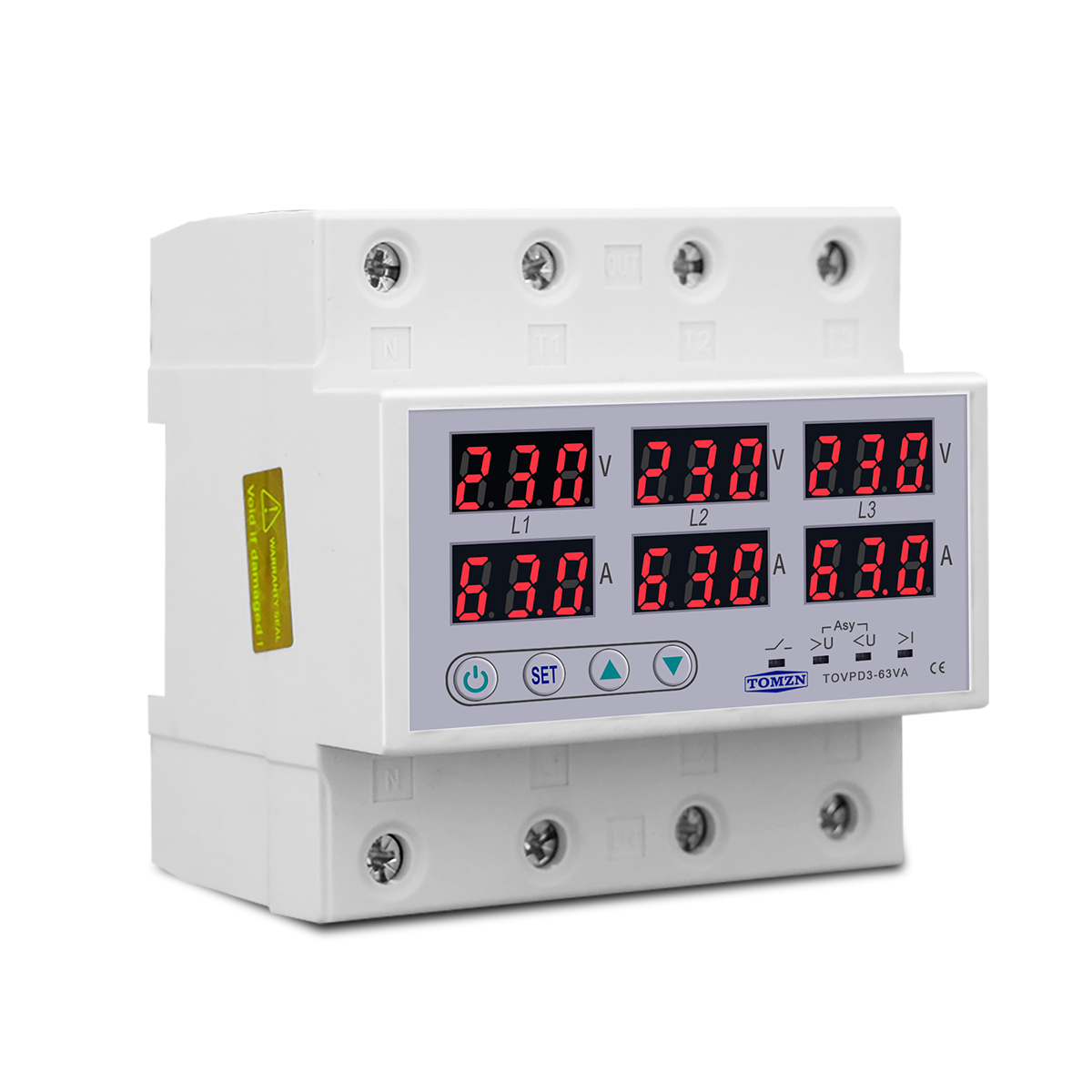 3 Phase 3P+N Din Rail Voltmete - Din Rail Circuit Breaker ulasan dan harga