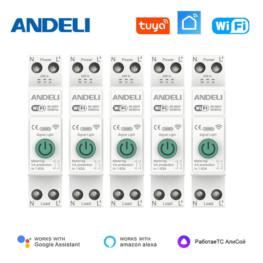 ANDELI TUYA WiFi Smart Circuit - Din Rail Circuit Breaker ulasan dan harga